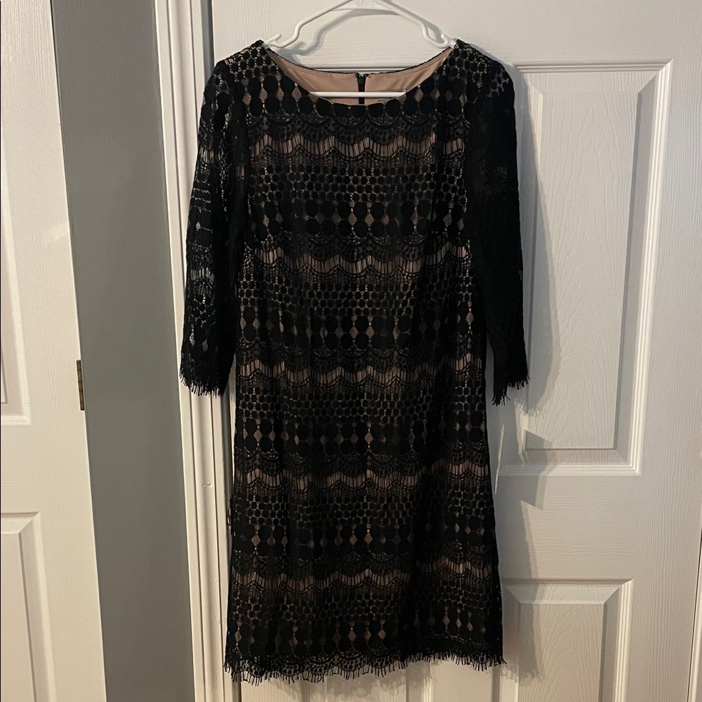NWT Eliza J Black Lace Shift Dress